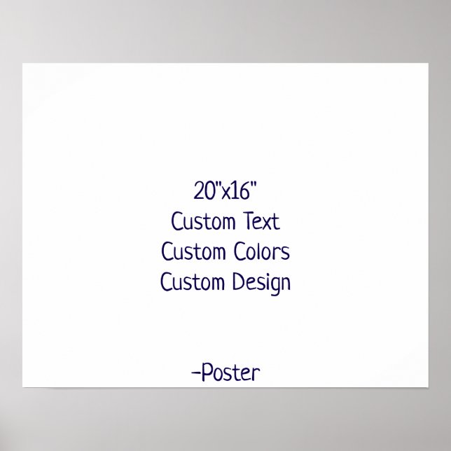 Affiche Concevez Votre Propre 20"x16" Mat (Devant)