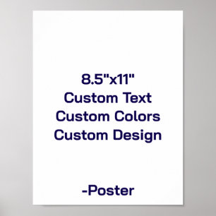 Affiche Concevez Votre Propre 21,59 cm x 27,94 cm Mat