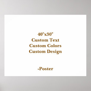 Affiche Concevez Votre Propre 40"x30" Mat