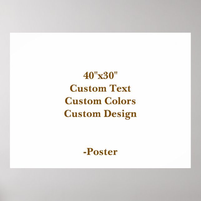 Affiche Concevez Votre Propre 40"x30" Mat (Devant)