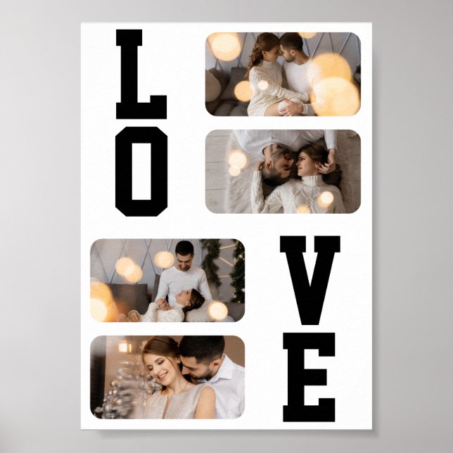 Affiche Concevez Votre Propre Collage De 4 Photos (Devant)