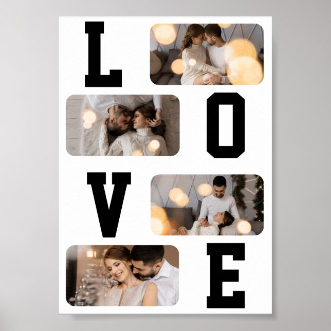 Affiche Concevez Votre Propre Collage De 4 Photos (Devant)