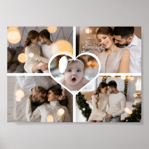 Affiche Concevez Votre Propre Collage de 5 Photos