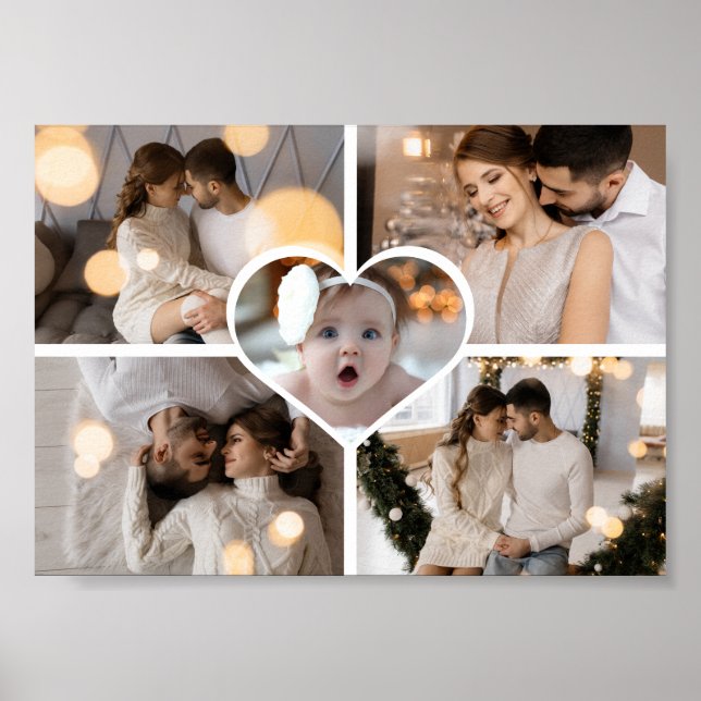 Affiche Concevez Votre Propre Collage de 5 Photos (Devant)