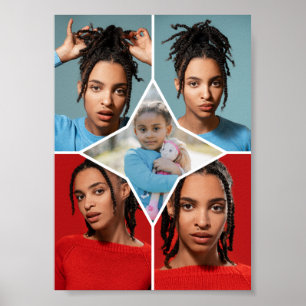 Affiche Concevez Votre Propre Collage de 5 Photos