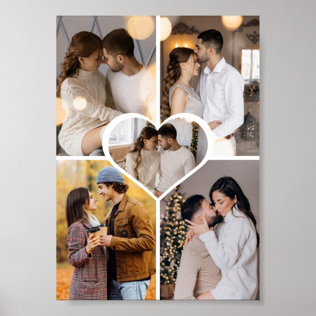Affiche Concevez Votre Propre Collage de 5 Photos (Devant)