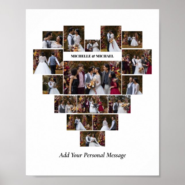 Affiche Concevez Votre Propre Collage De Photos En Forme D (Devant)