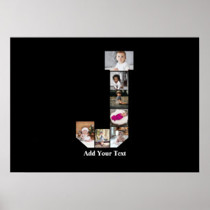 Affiche Concevez Votre Propre Collage Photo avec la Lettre
