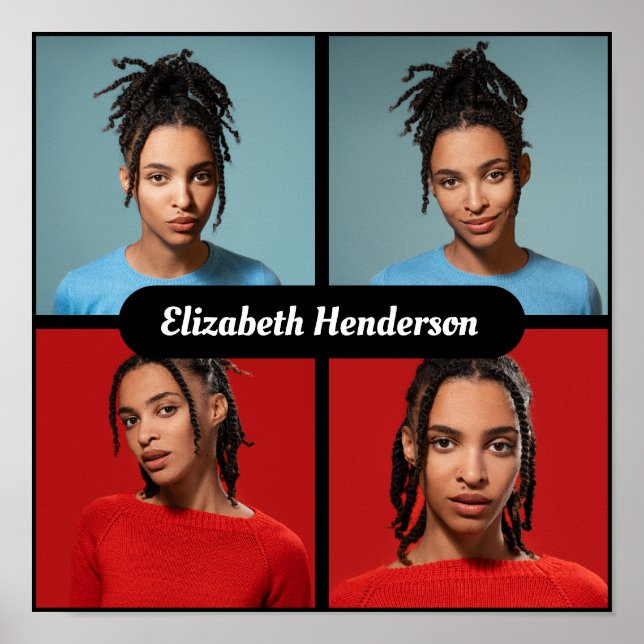 Affiche Concevez votre propre collection de 4 photos (Devant)