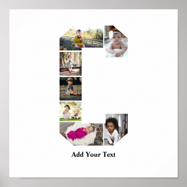 Affiche Concevez votre propre lettre C Photo Collage (Devant)