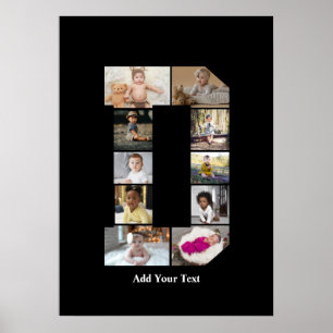 Affiche Concevez votre propre lettre D photo Collage