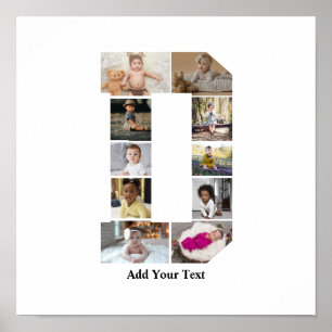 Affiche Concevez votre propre lettre D photo Collage