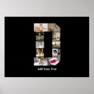 Affiche Concevez votre propre lettre D photo Collage