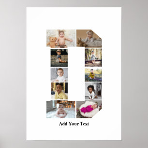 Affiche Concevez votre propre lettre D photo Collage