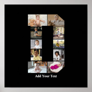 Affiche Concevez votre propre lettre D photo Collage
