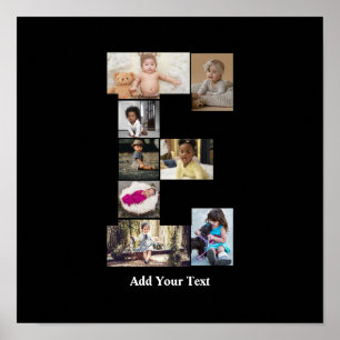 Affiche Concevez votre propre lettre E photo Collage