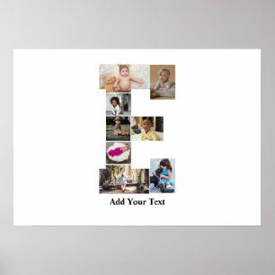 Affiche Concevez votre propre lettre E photo Collage