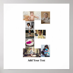 Affiche Concevez votre propre lettre E photo Collage