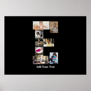 Affiche Concevez votre propre lettre E photo Collage