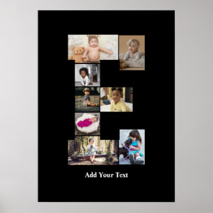 Affiche Concevez votre propre lettre E photo Collage