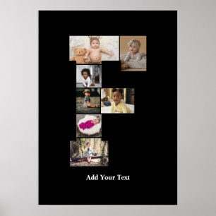 Affiche Concevez votre propre lettre F photo Collage