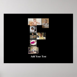 Affiche Concevez votre propre lettre F photo Collage