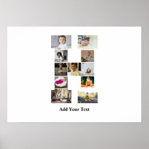 Affiche Concevez votre propre lettre H photo Collage
