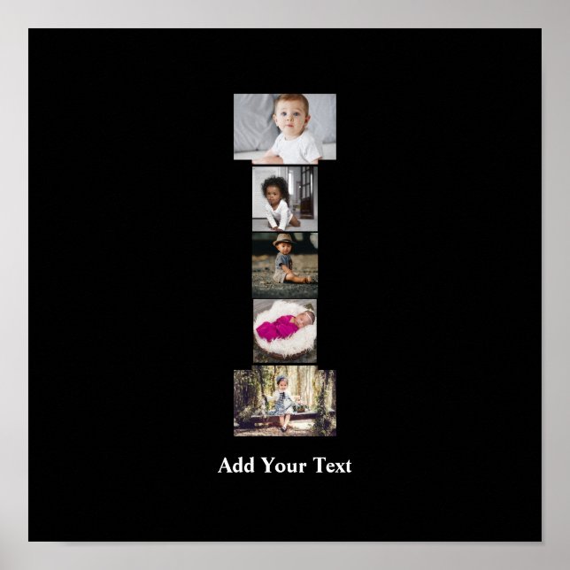 Affiche Concevez votre propre lettre I photo Collage (Devant)