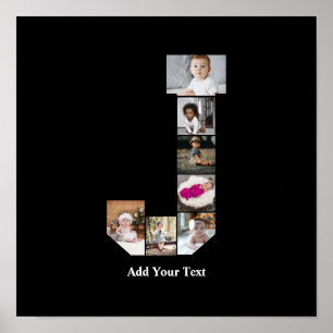 Affiche Concevez votre propre lettre J Photo Collage
