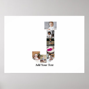 Affiche Concevez votre propre lettre J Photo Collage