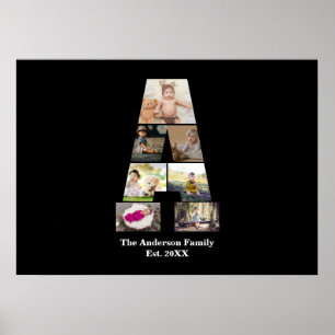 Affiche Concevez votre propre lettre Un collage photo