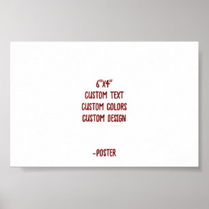 Affiche Concevez votre propre matte 6"x4"