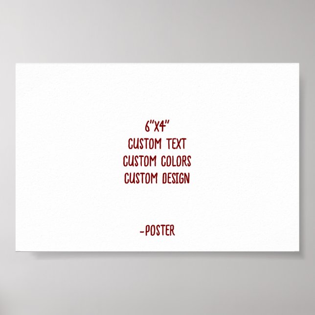 Affiche Concevez votre propre matte 6"x4" (Devant)