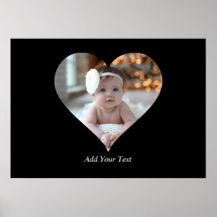 Affiche Concevez votre propre photo en forme de coeur uniq