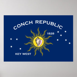 Affiche Conch Republic Flag Key West Florida
