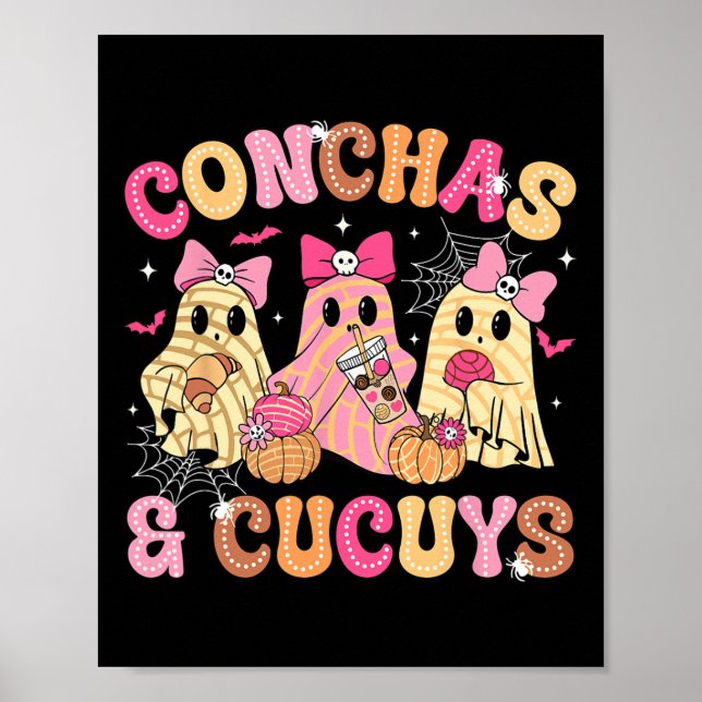 Affiche Conchas Et Cucuys Ghost Funny Mexicain Hallow (Devant)