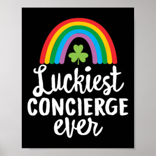 Affiche Concierge le plus chanceux Shamrocks de la St Patr