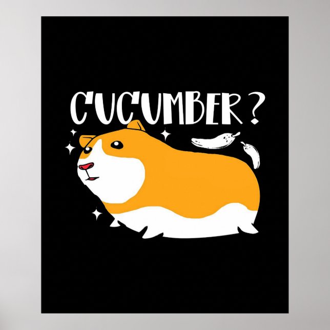 Affiche Concombre de porc de Guinée | Cochon de Guinée mig (Devant)