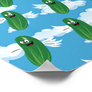 Affiche Concombre Drôle Pickles Nourriture Humour Fantaisi