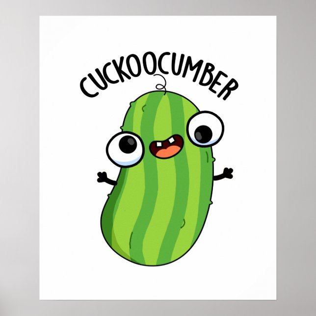 Affiche Concombre Funky Veggie Cucumber Pun (Devant)