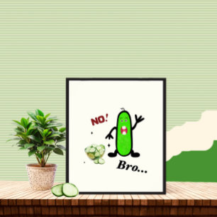 Affiche Concombre vert drôle