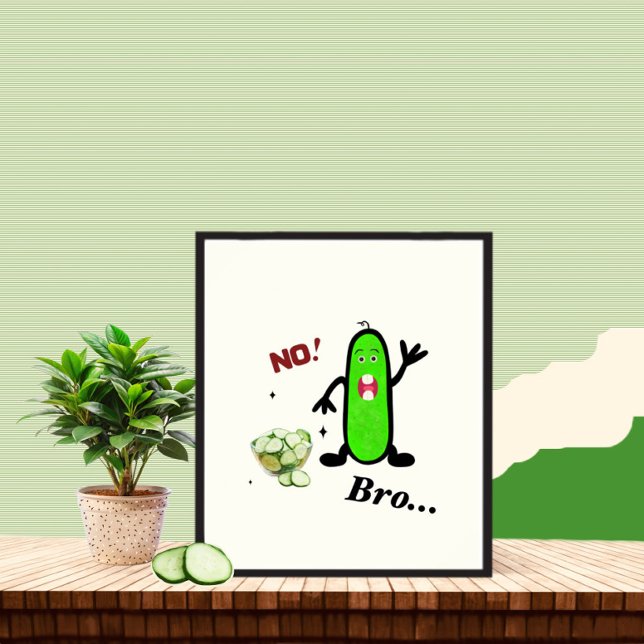 Affiche Concombre vert drôle (Créateur téléchargé)