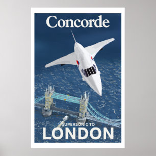 Affiche Concorde à Londres