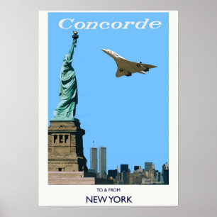 Affiche Concorde à partir de New York