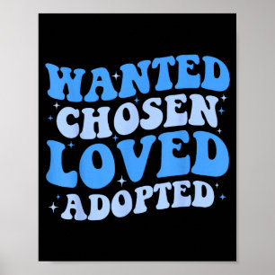 Affiche Conçu Survivant Adopté Aimé Choisi Recherché Desig