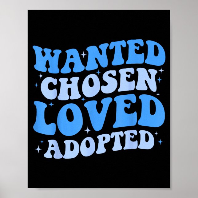 Affiche Conçu Survivant Adopté Aimé Choisi Recherché Desig (Devant)