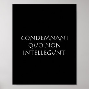 Affiche Condamnation quo non intellegunt