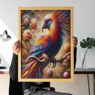 Affiche Condor Vibrant Perching Sur L'Arbre