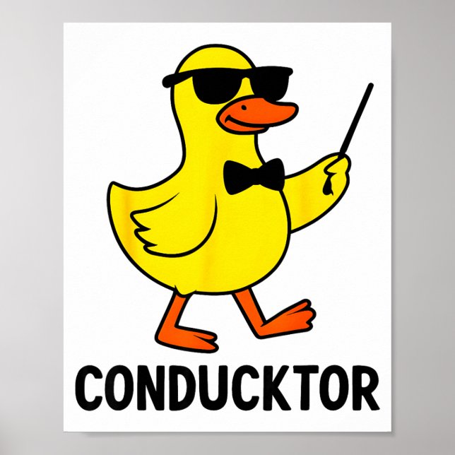 Affiche Conducktor Drôle de Canard Musique Pun Orchestre D (Devant)