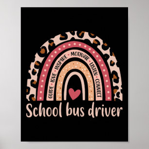 Affiche Conducteur de bus 100e jour de l'école Conducteur